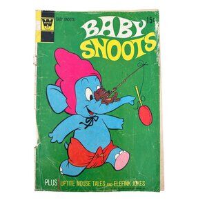 Whitman Baby Snoots Comic Uptite Mouse Tales Elefink Jokes 1972 Bagged Boarded